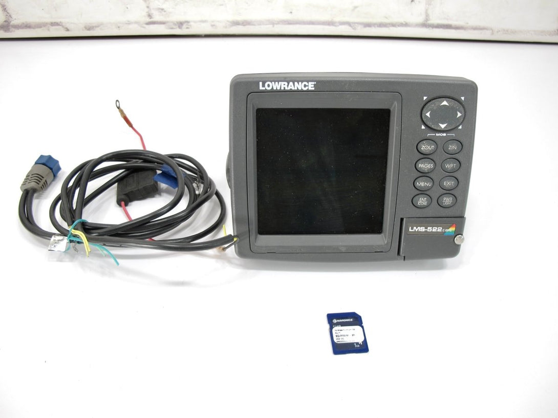 Lowrance LMS 332c Fish finding Sonar Depth finder/GPS WASS Mapping w/ Navionics Card - ZeereeZ