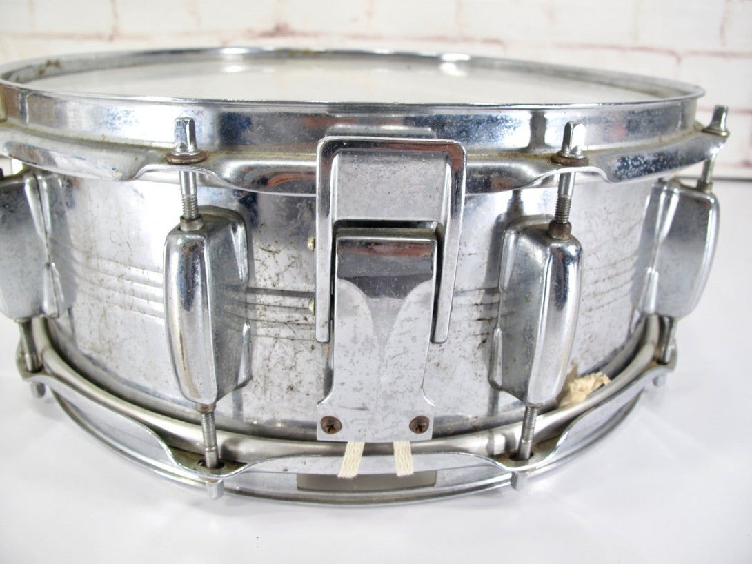 Majestic De Luxe Vintage 14 x 5.5 1970s 10 Lug Steel Snare Drum Japan - ZeereeZ