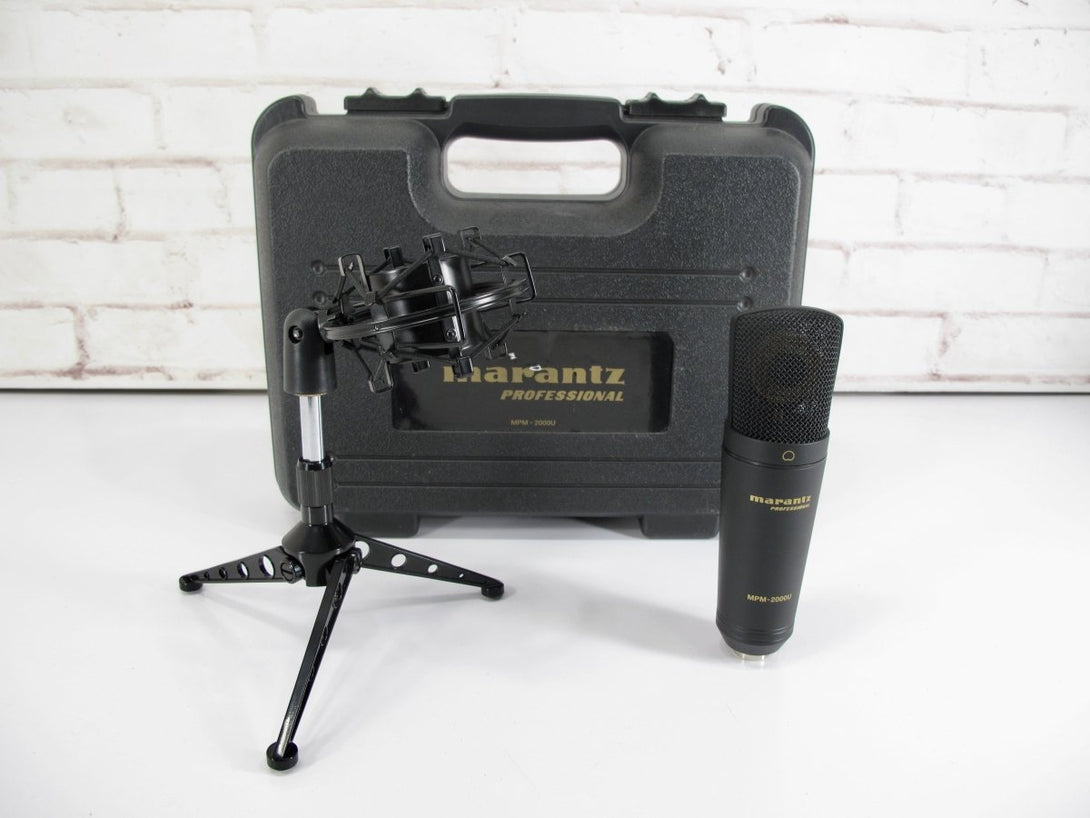 Marantz MPM - 2000U Professional Condenser Microphone w/ Shock Mount & Stand - ZeereeZ