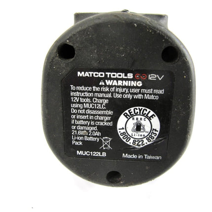 Matco Tools MUC122LB Infinium 12V Battery 2.0AH Lithium - Ion - ZeereeZ