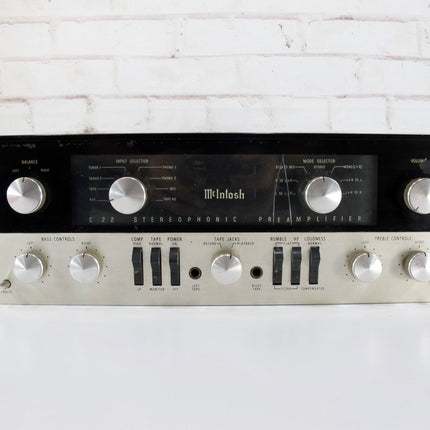 Mcintosh C22 Vintage Mid - Late 60s Stereo Vacuum Tube Preamplifier - ZeereeZ