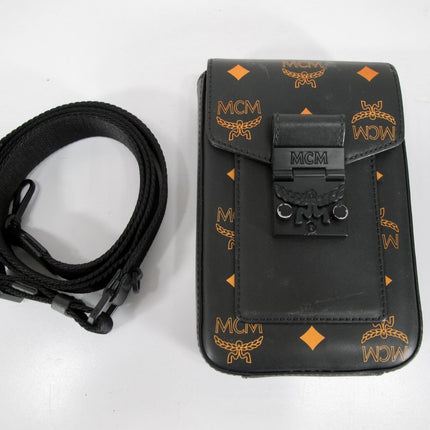 MCM MMRBASX04O9 Orange / Black Crossbody Leather Men's Bag - ZeereeZ