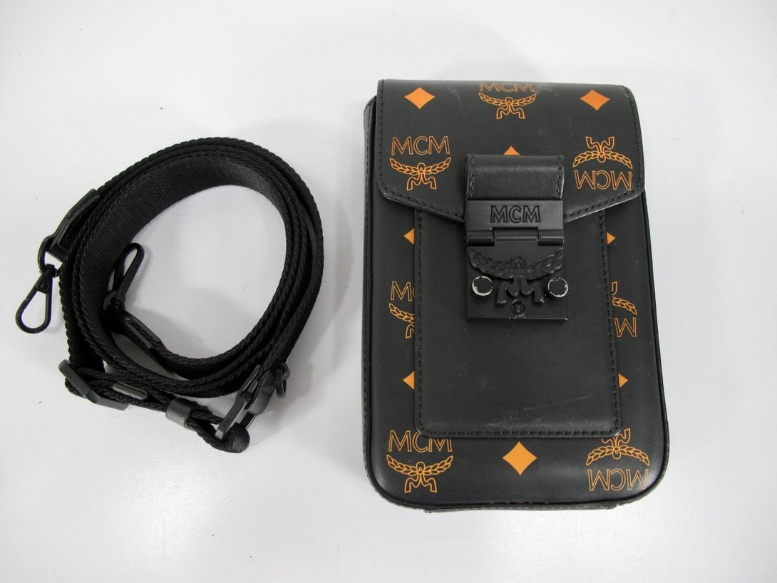 MCM MMRBASX04O9 Orange / Black Crossbody Leather Men's Bag - ZeereeZ