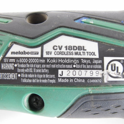 Metabo HPT CV18DBL 18V Li - Ion Brushless Oscillating MultiToo - ZeereeZ