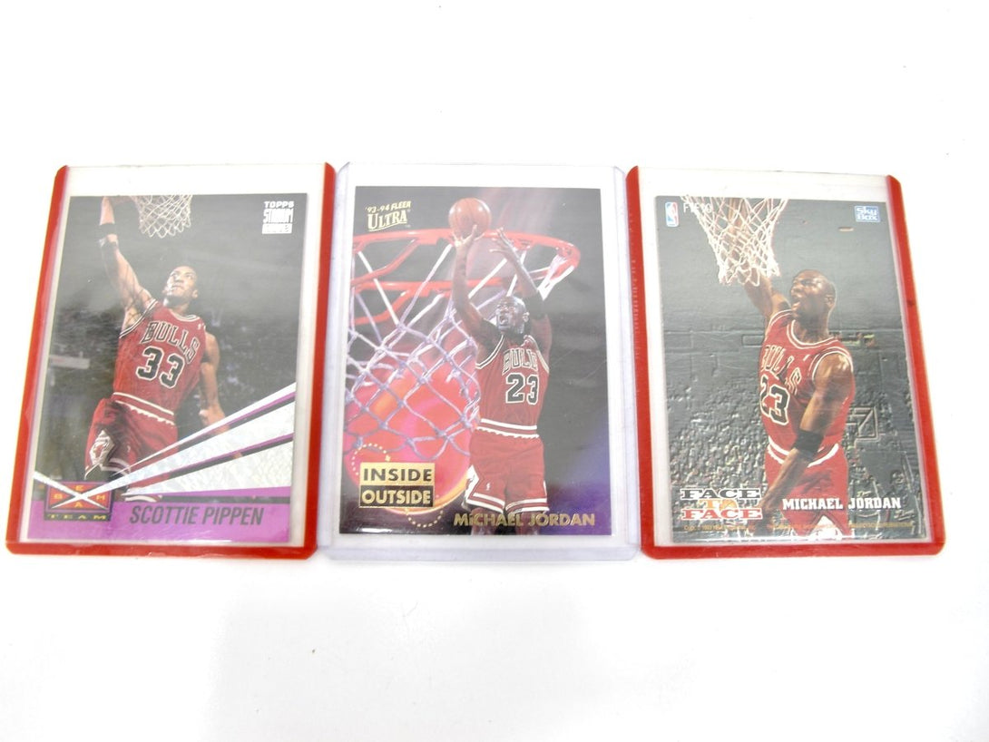 Michael Jordan 93 - 94 Inside Outside Fleer, 93 Skybox Face to Face, Pippen Beam Team Cards - ZeereeZ