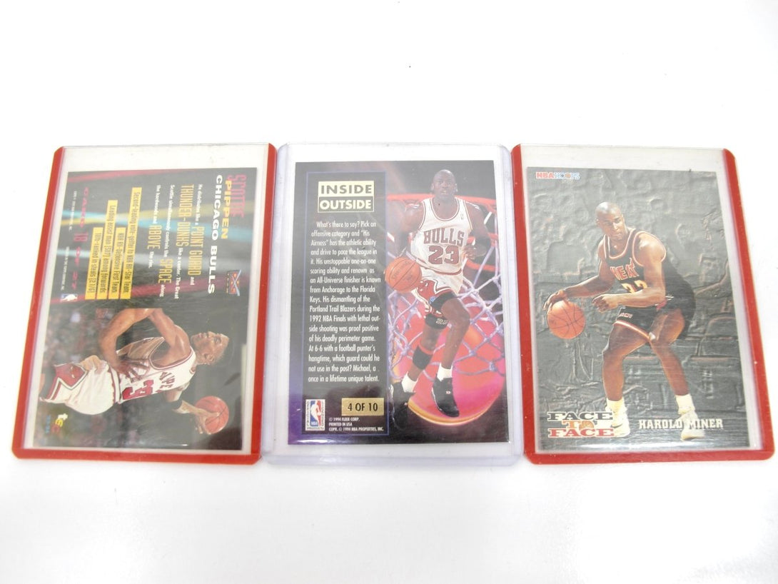 Michael Jordan 93 - 94 Inside Outside Fleer, 93 Skybox Face to Face, Pippen Beam Team Cards - ZeereeZ