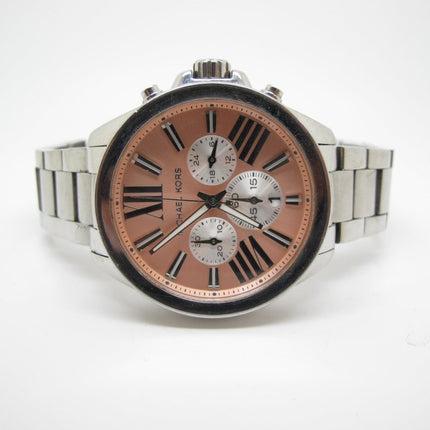 Michael Kors Wren Chronograph Rose Dial Stainless Steel Ladies Watch MK - 5837 - ZeereeZ