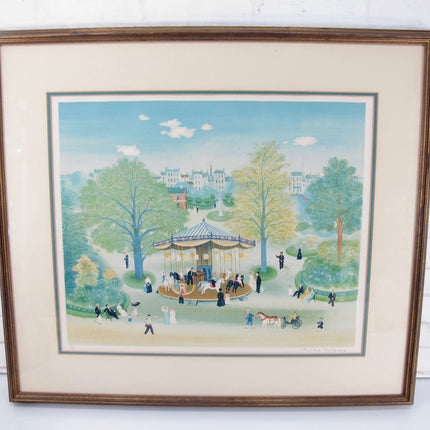 Michel Delacroix Lithograph "Carousel en Parc Monceau" Signed & Numbered - ZeereeZ