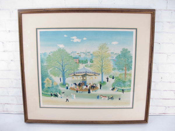 Michel Delacroix Lithograph "Carousel en Parc Monceau" Signed & Numbered - ZeereeZ