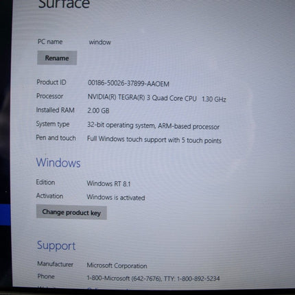 Microsoft Surface RT 1516 64GB Windows RT 8.1 10.6'' Tablet Black - ZeereeZ