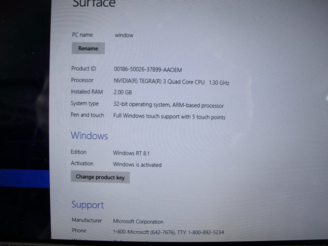 Microsoft Surface RT 1516 64GB Windows RT 8.1 10.6'' Tablet Black - ZeereeZ