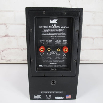 Miller and Kreisel S - 85 2 Way Satellite Stereo Speaker Monitor - ZeereeZ