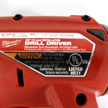 Milwaukee 2505 - 20 M12 FUEL Installation Drill Driver w/ Battery & Charger Kit - ZeereeZ