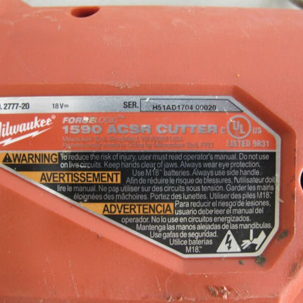 Milwaukee 2777 - 20 One Key 18 - Volt M18 Force Logic 1590 ACSR Cable Cutter Kit - ZeereeZ