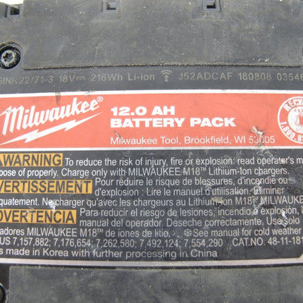 Milwaukee 48 - 11 - 1812 18 Volt High Output Li - Ion HD 12.0Ah Battery Pack - ZeereeZ