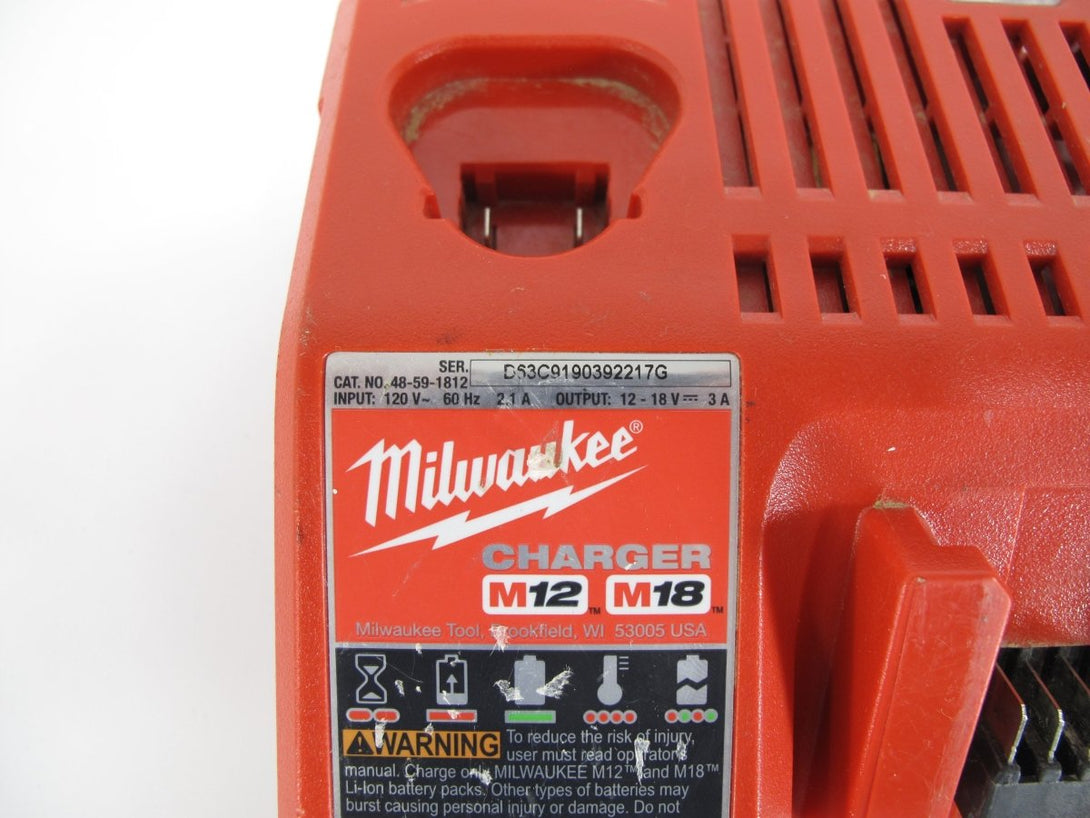 Milwaukee 48 - 59 - 1812 M12 M18 12V - 18V Red Lithium Battery Charger - ZeereeZ