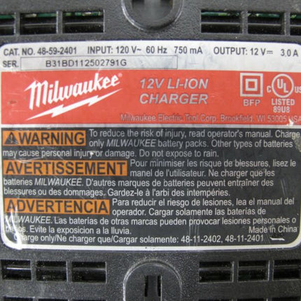 Milwaukee 48 - 59 - 2401 12V Li - Ion Tool Charger & 48 - 11 - 2401 12V Battery - ZeereeZ