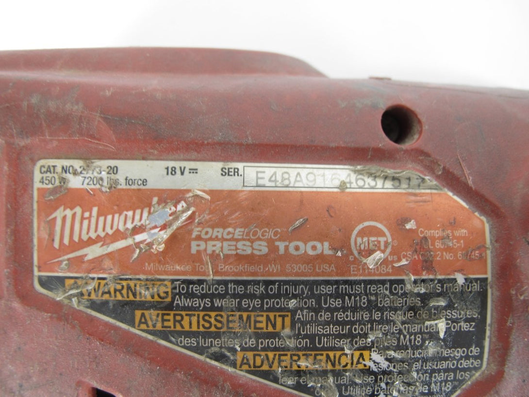 Milwaukee Tool 2773 - 20L M18 Force Logic Long Throw Press Crimp Tool - ZeereeZ