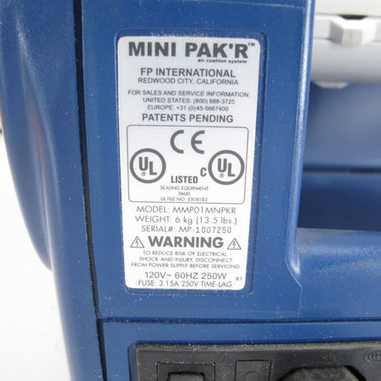 Mini Pak'r Air Pillow Bubble Cushion Inflation Machine MMP01MNPKR - ZeereeZ