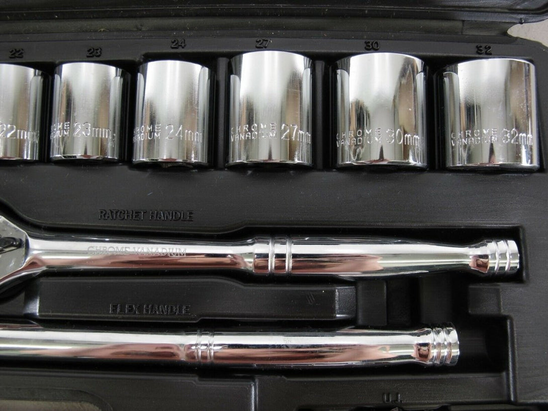 Mintcraft TS1019 - M 1 1 1 Socket Set 1/2 Drive, 19 - Piece - ZeereeZ