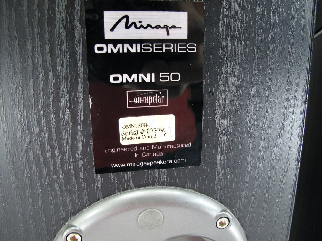 Mirage Omni 50 Omnipolar Stereo Bookshelf Speakers - ZeereeZ