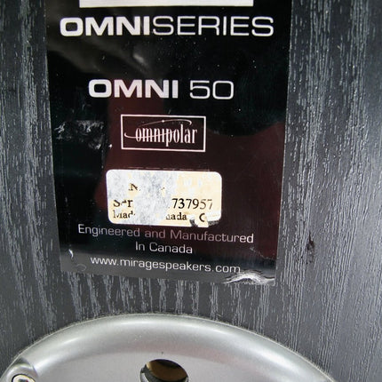 Mirage Omni 50 Omnipolar Stereo Bookshelf Speakers - ZeereeZ