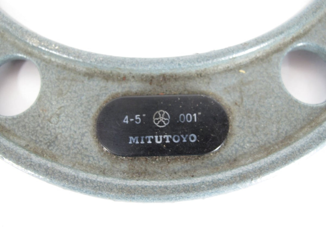 MITUTOYO 4 - 5" No.103 - 181A Outside Micrometer .001" - ZeereeZ