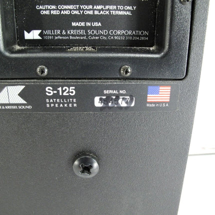 M&K Miller & Kreisel S - 125 Multi Channel Digital Monitors Two 3 Way Speakers - ZeereeZ