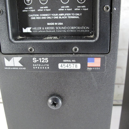 M&K Miller & Kreisel S - 125 Multi Channel Digital Monitors Two 3 Way Speakers - ZeereeZ