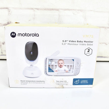 Motorola VM75 5.0" Video Baby Monitor w/ 2 - Way Talk & Temperature Monitor - ZeereeZ