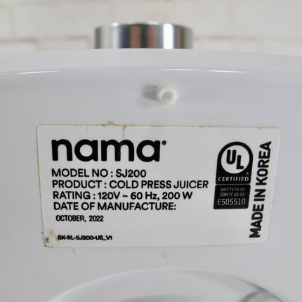 NAMA J2 SJ200 Cold Press Fruit & Vegetable Juicer - ZeereeZ