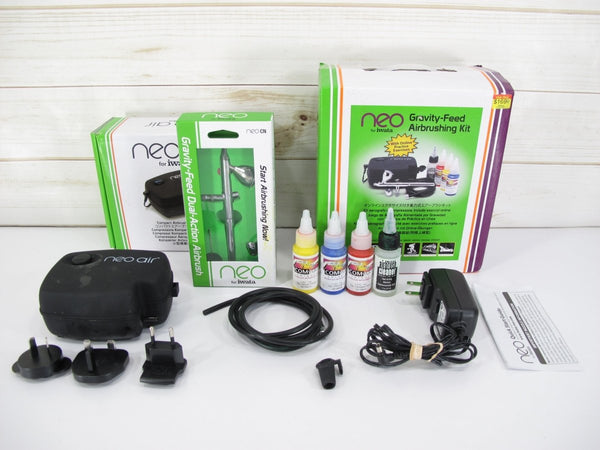 NEO for Iwata Gravity Feed Airbrushing Kit with NEO CN Airbrush Sprayer - ZeereeZ