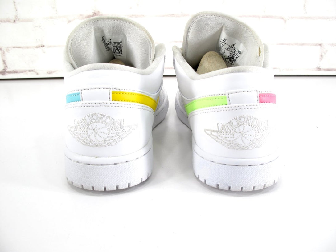 Nike Air Jordan 1 Low Multi - Color Swoosh Sneakers CW7033 - 100 Size 11 - ZeereeZ