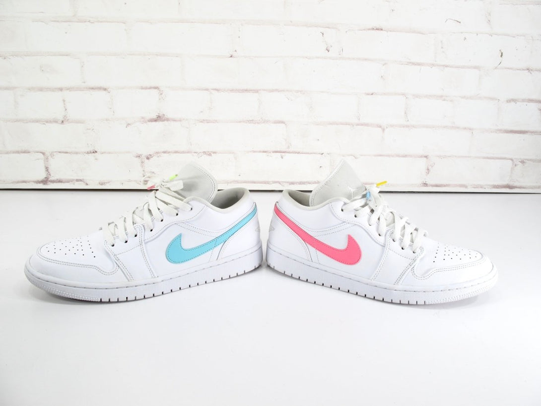 Nike Air Jordan 1 Low Multi - Color Swoosh Sneakers CW7033 - 100 Size 11 - ZeereeZ