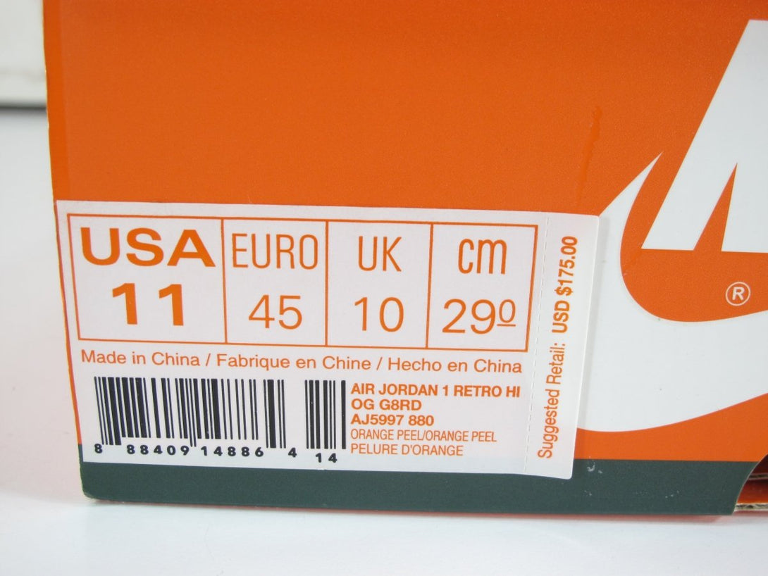 Nike AJ5997 - 880 Air Jordan 1 Retro High OG Gatorade Orange Peel 2017 Size 11 - ZeereeZ