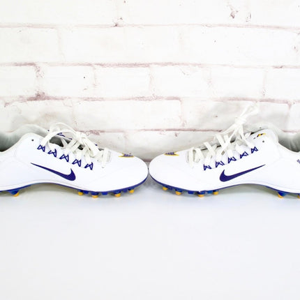 Nike Alpha Pro 2 TD LSU Tigers Iridescent Bottom Football Cleats Shoes Size 11 - ZeereeZ