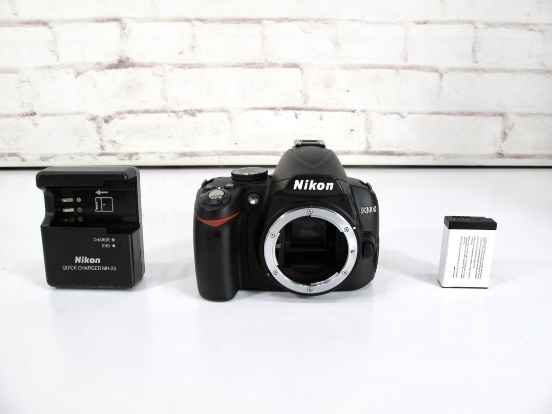 Nikon D3000 10.2MP Digital SLR Camera Body w/ Battery & Charger - ZeereeZ