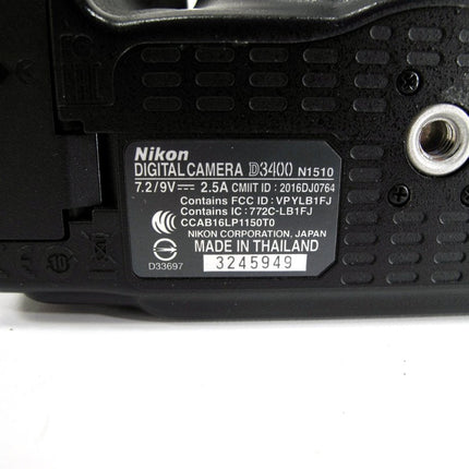 Nikon D3400 D Series 24.2 MP DX Format Digital SLR Camera - ZeereeZ