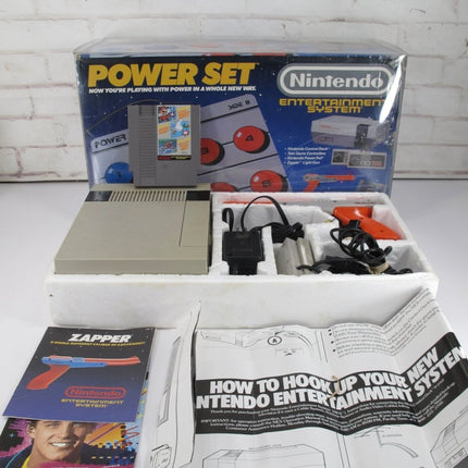 Nintendo NES Power Set Retro Video Game Console in Box w/ Protective Cover - ZeereeZ