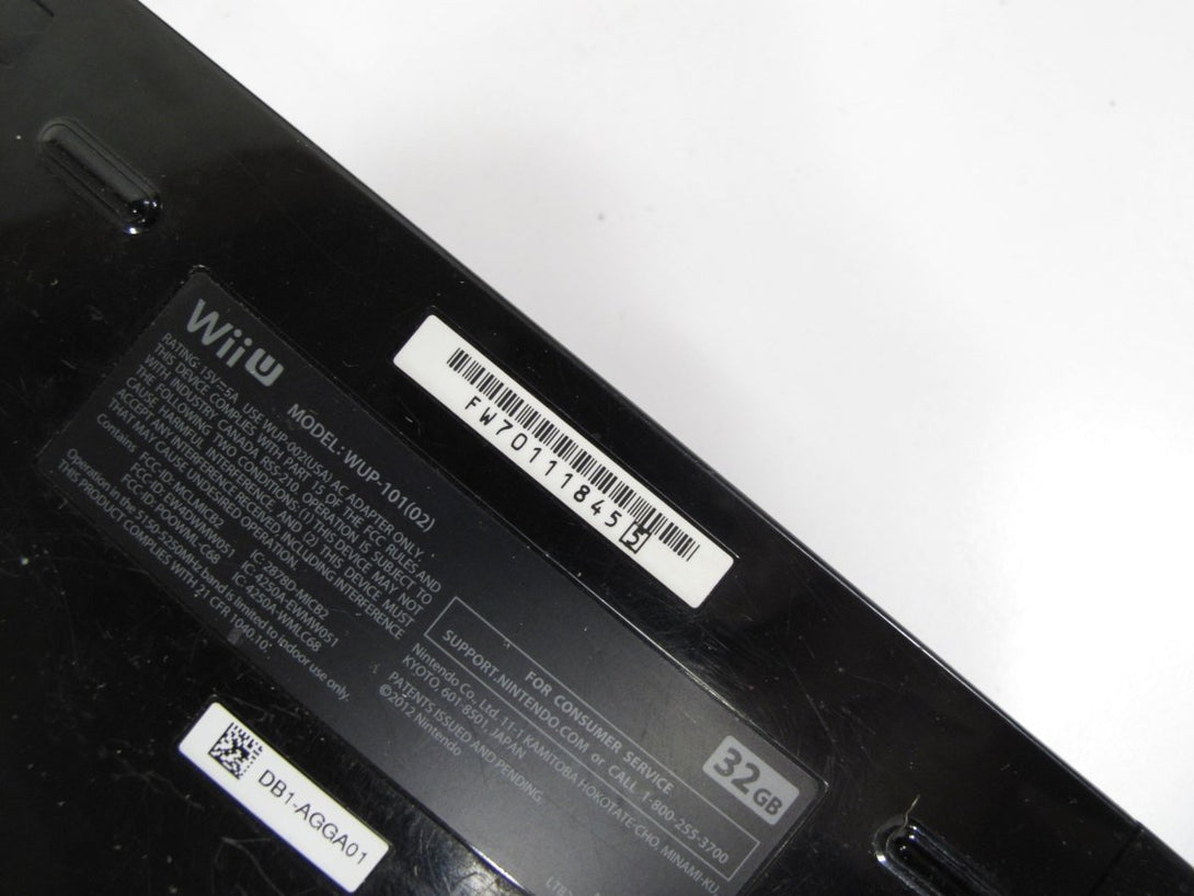 Nintendo Wii U WUP - 101(02) 32GB Black Video Game Console Only - ZeereeZ