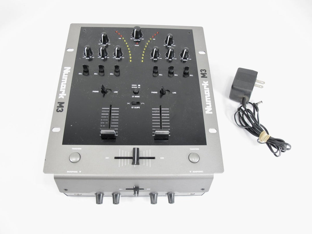 Numark M3 2 - Channel Scratch Mixer with Three - Band EQs and Phono & Line Inputs - ZeereeZ