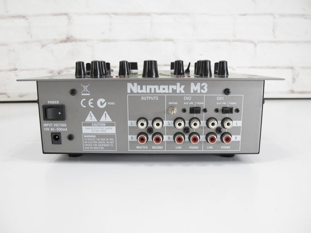 Numark M3 2 - Channel Scratch Mixer with Three - Band EQs and Phono & Line Inputs - ZeereeZ