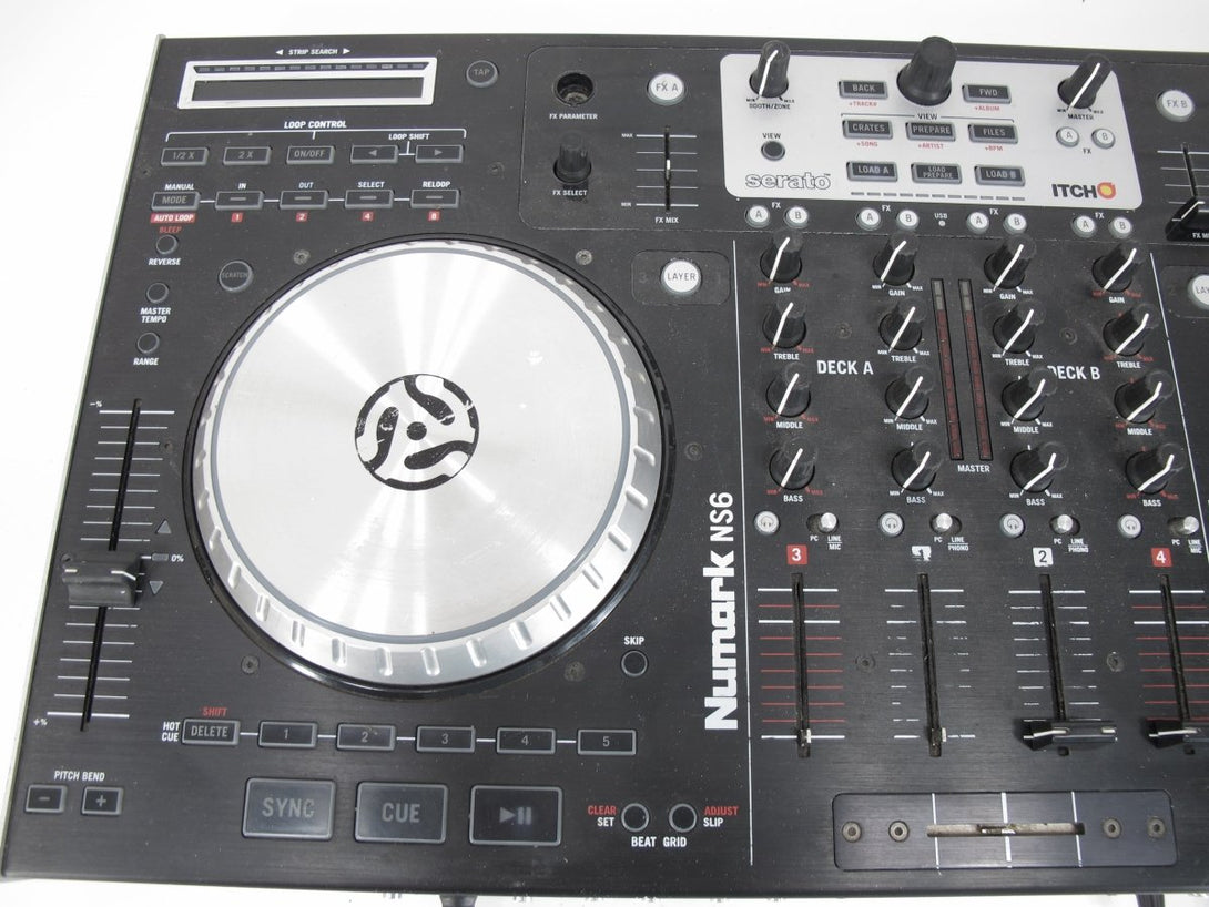 Numark Serato NS6 4 - Channel Digital DJ Controller Turntable Interface - ZeereeZ