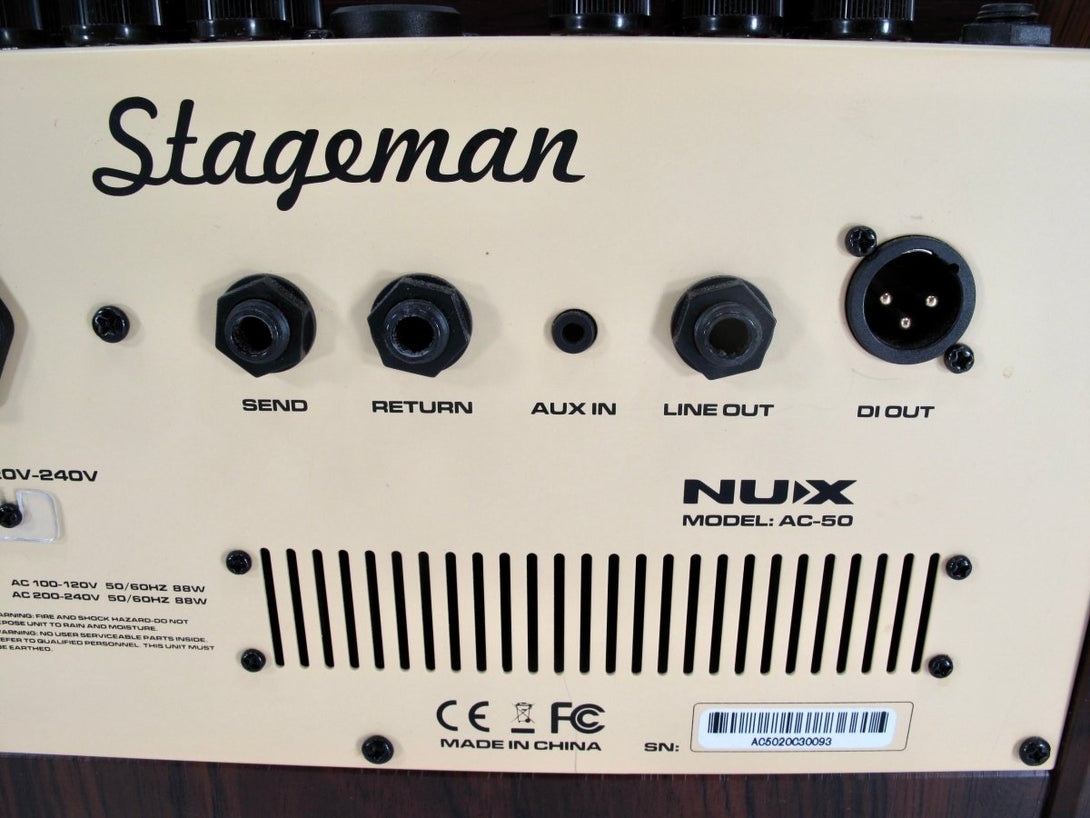NUX Stageman AC - 50 Acoustic Guitar & Vocals Amplifier - ZeereeZ