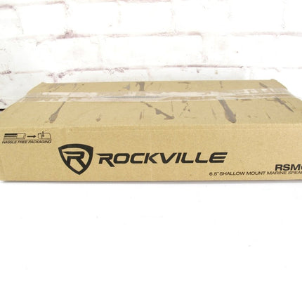 Pair Rockville RSM65W 6.5" 320 Watt Waterproof Shallow Slim Marine Boat Speakers - ZeereeZ