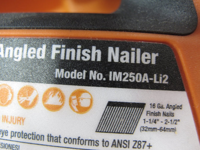 Paslode 916200 - IM250A - Li2 | Lithium - Ion 16 - Gauge Angled Cordless Finish Nailer - ZeereeZ