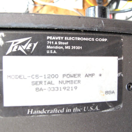 Peavey CS - 1200 2 Channel 1200 Watt Power Amplifier - ZeereeZ