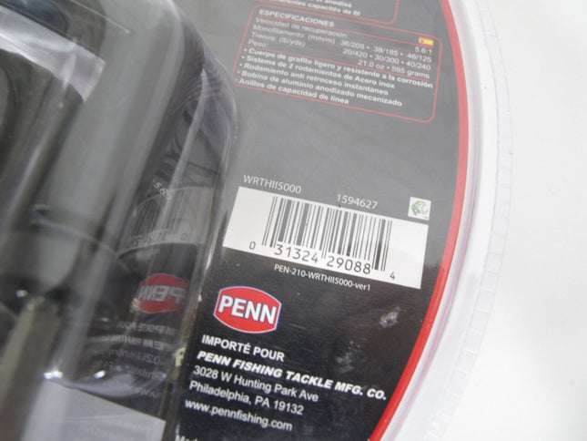 Penn 1594627 Wrath Ii 5000 WRTHII5000 Spinning Fishing Reel - ZeereeZ