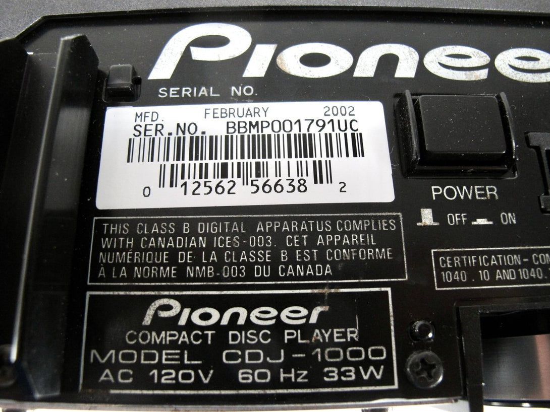 Pioneer CDJ - 1000 Professional DJ CD MPE Turntable Player Controller - ZeereeZ