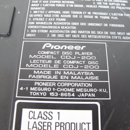 Pioneer CDJ - 200 DJ Scratch Turntable CD & MP3 Player - ZeereeZ